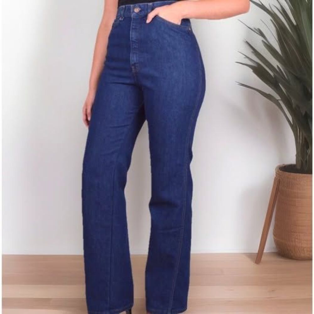 Vintage 70s 80s? Levis Prospector High Rise Wide Leg Jeans True Blue Sz 12